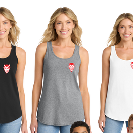 Ladies Red Devil band tank top