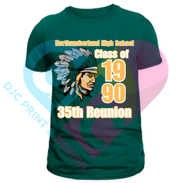 Northumberland High class of 1990 reunion t-shirt.
