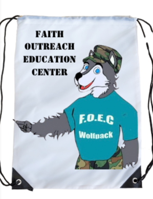 Faith Outreach Education Center drawstring bag