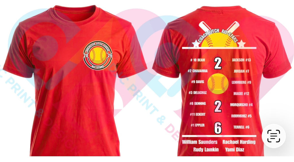 Little league all-stars parent t-shirt