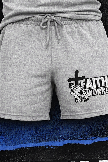 Faith Works sweat shorts