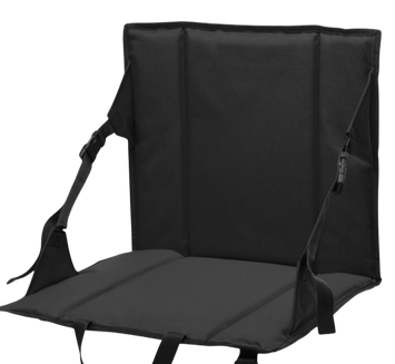 Red devil band thin stadium chair with back