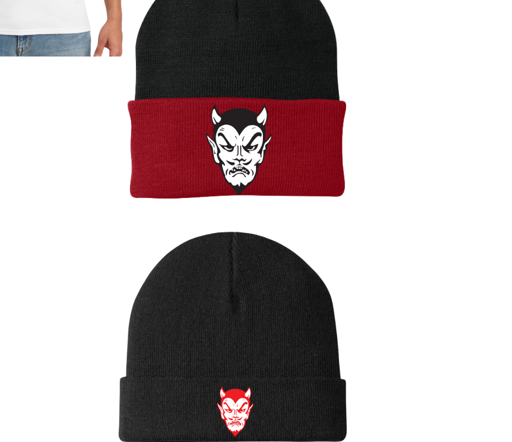 Red Devil beanie hat