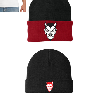 Red Devil beanie hat