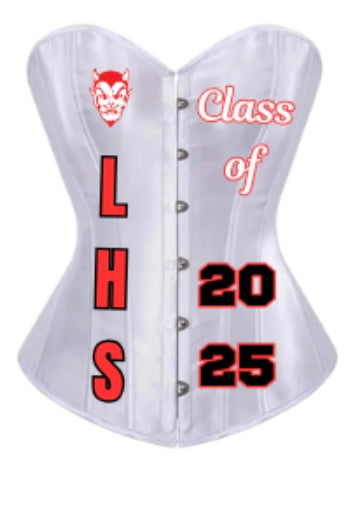 Senior bustier and jeans outfit