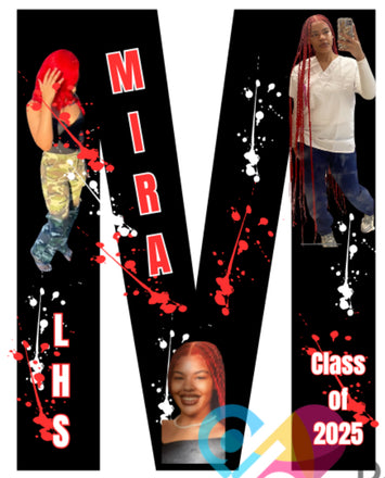 Large handheld decorative letter