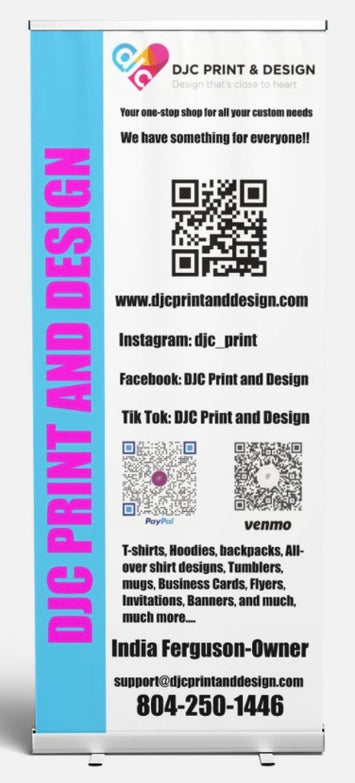 Retractable vinyl branding banner